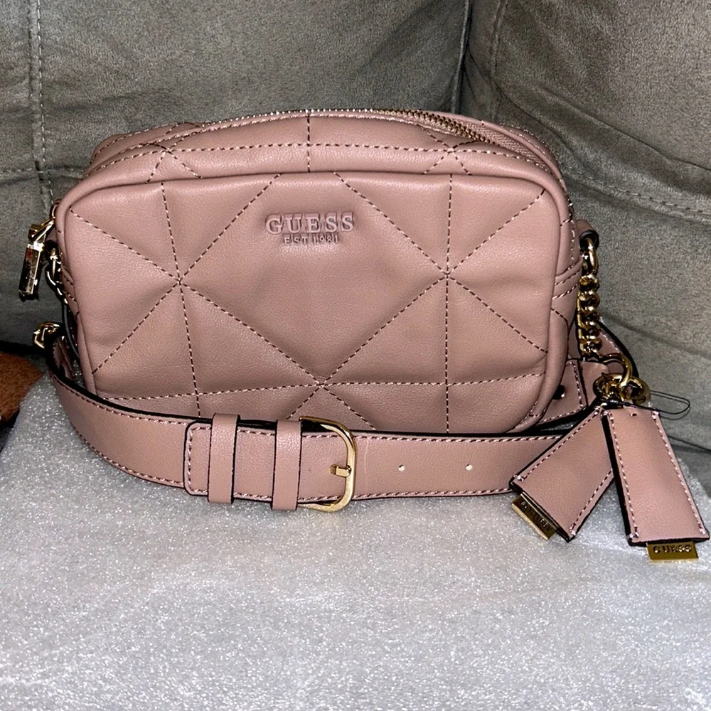6. Pink Guess Crossbody-Excellent - Picture 1 of 10